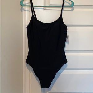 Solid One Piece Swimsuit